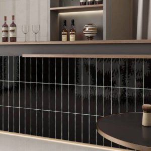 Amelia Black Gloss 300 x 75mm
