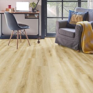 Klix light oak rlvt in a room setting by Bay Flooring Cornwall